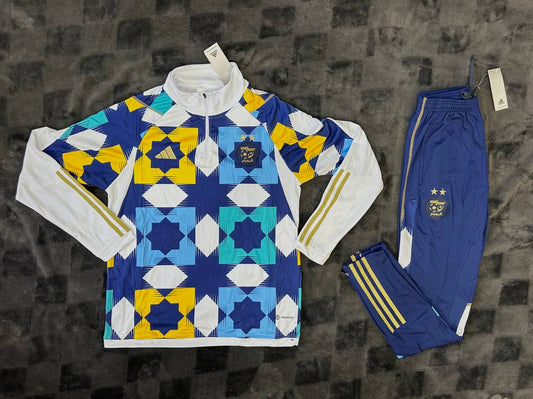 Algeria Long Sleeve Zipped Tracksuit Navy 2023-24