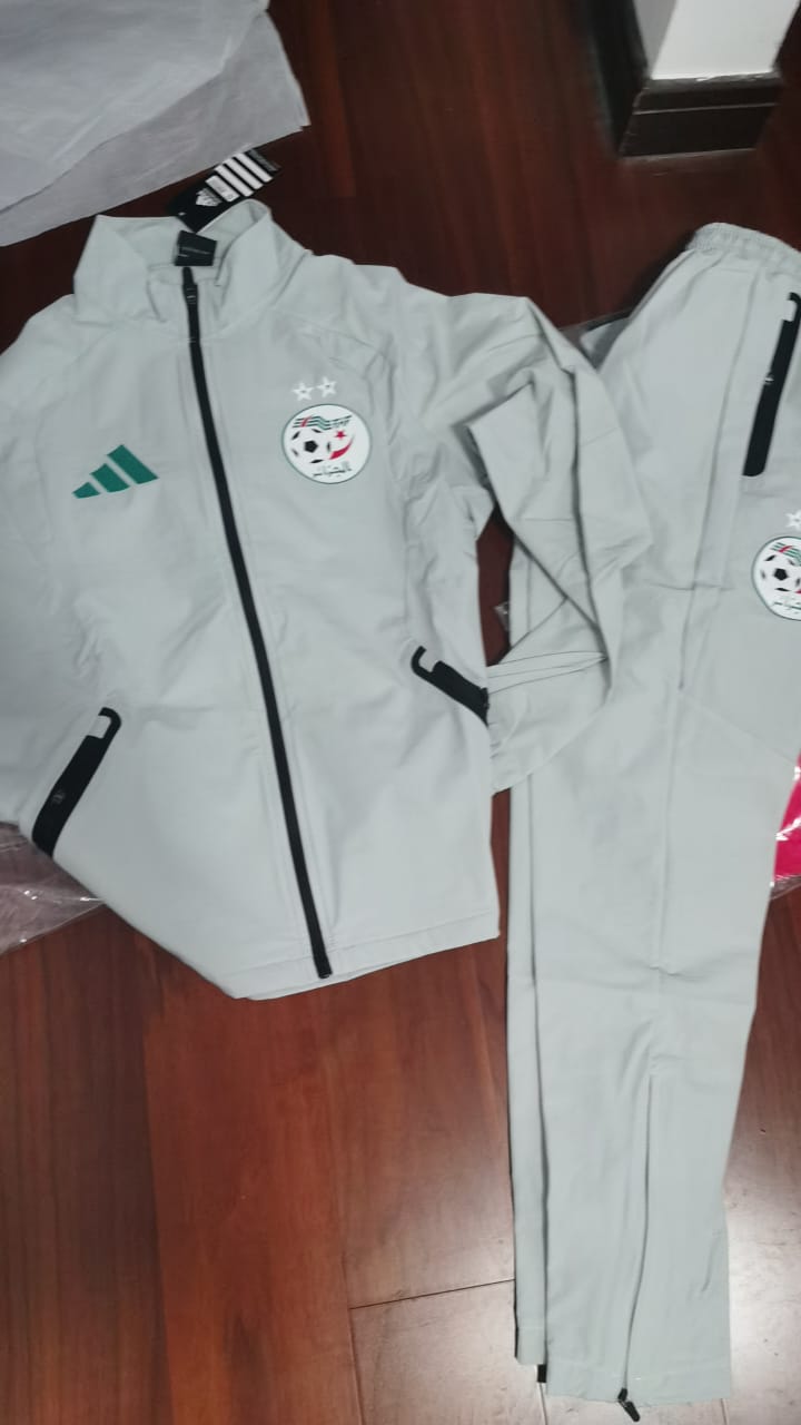 Algeria Zipped Tracksuit Grey 2026-27