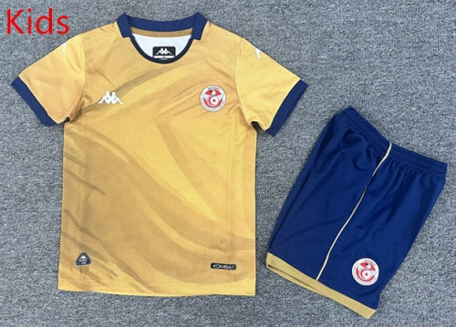 TUNISIA 25/26 2nd AWAY GOLD & YELLOW KIDS JERSEY